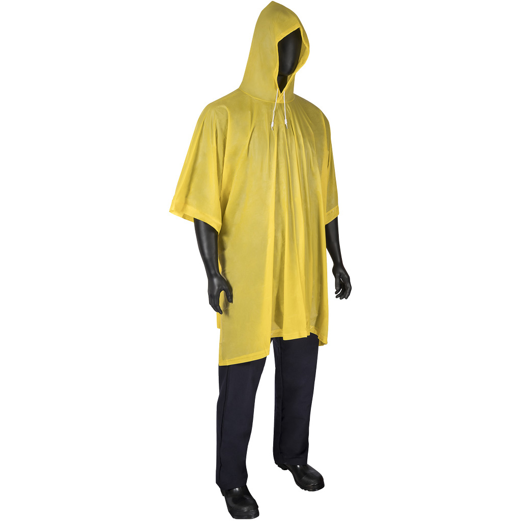 Yellow .10MM PVC Rain Poncho - Workwear & Accessories